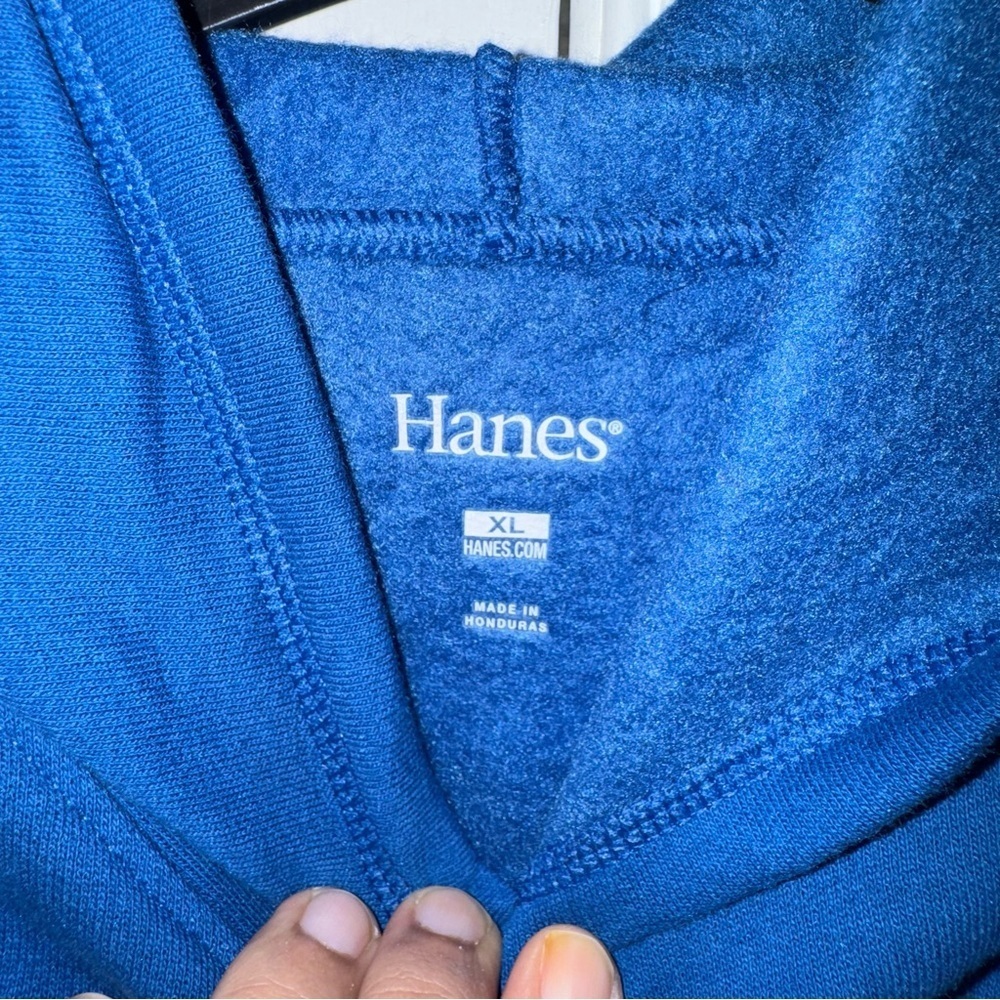 NWT Hanes Boys' XL (14-16) EcoSmart Fleece Hoodie Blue "ALL PRO 51" Graphic - Picture 5 of 10